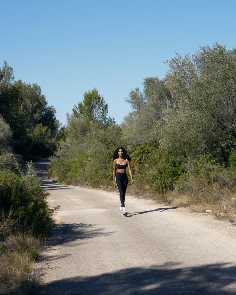 Adanola Ultimate Piping Leggings Schwarz Weiß | SN-ADA56418