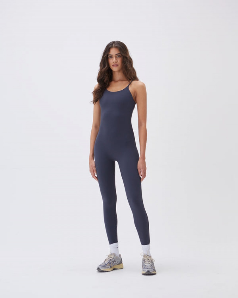 Adanola Ultimate Riemchen Full Length Unitard Blau | SN-ADA56641