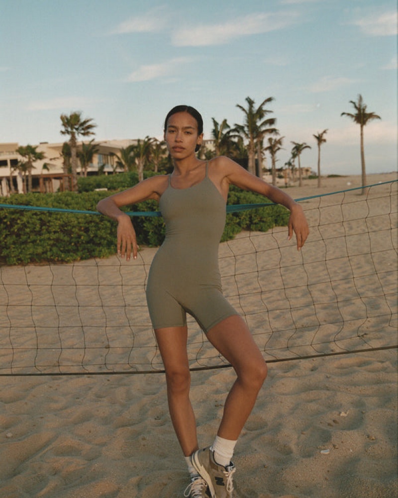 Adanola Ultimate Riemchen Romper Olivgrün Grün | SN-ADA56647