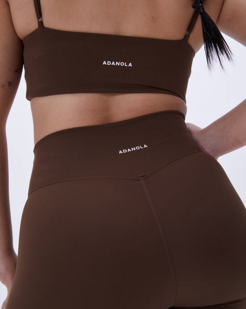 Adanola Ultimate Ruched Crop Shorts Schokolade Braun | SN-ADA56603