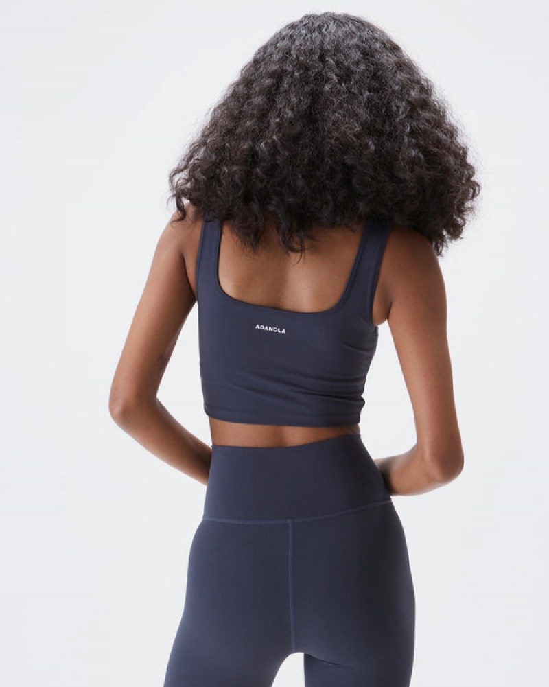 Adanola Ultimate Square Neck Bra Blau | SN-ADA56574