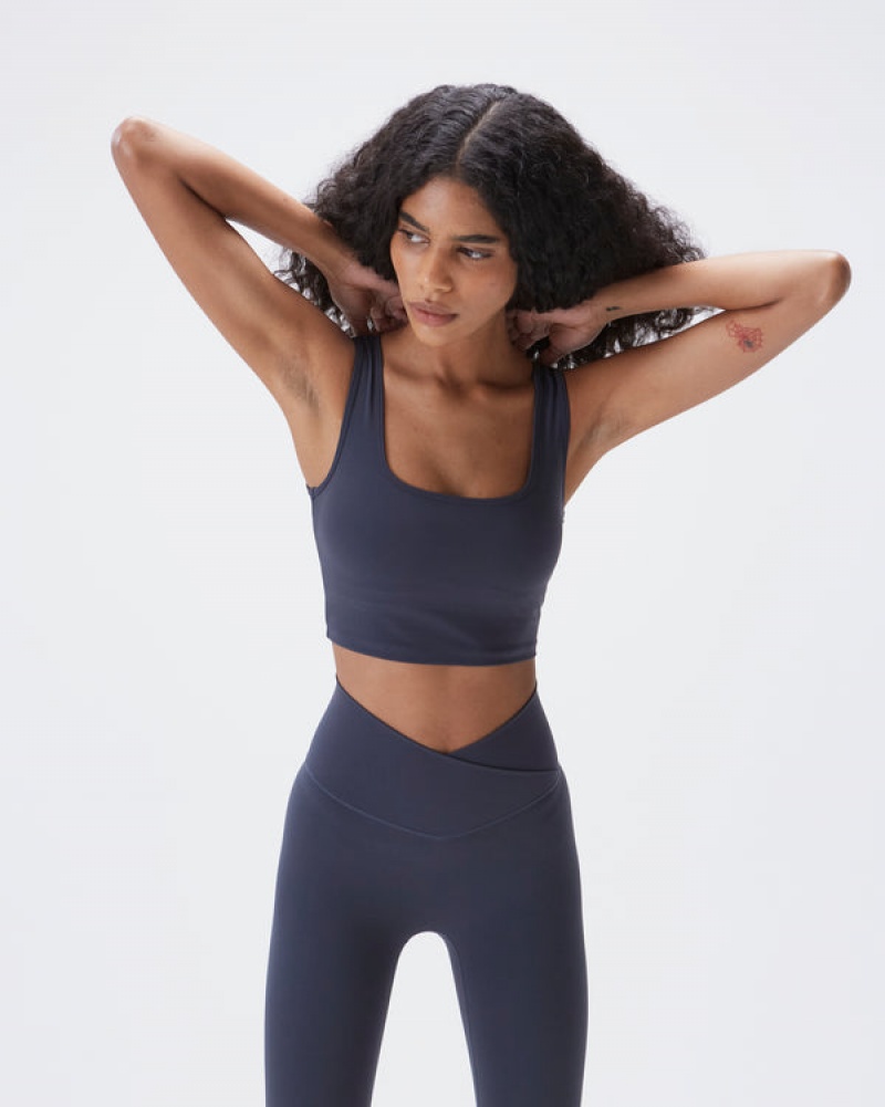 Adanola Ultimate Square Neck Bra Blau | SN-ADA56574