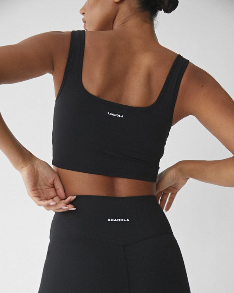 Adanola Ultimate Square Neck Bra Schwarz | SN-ADA56572