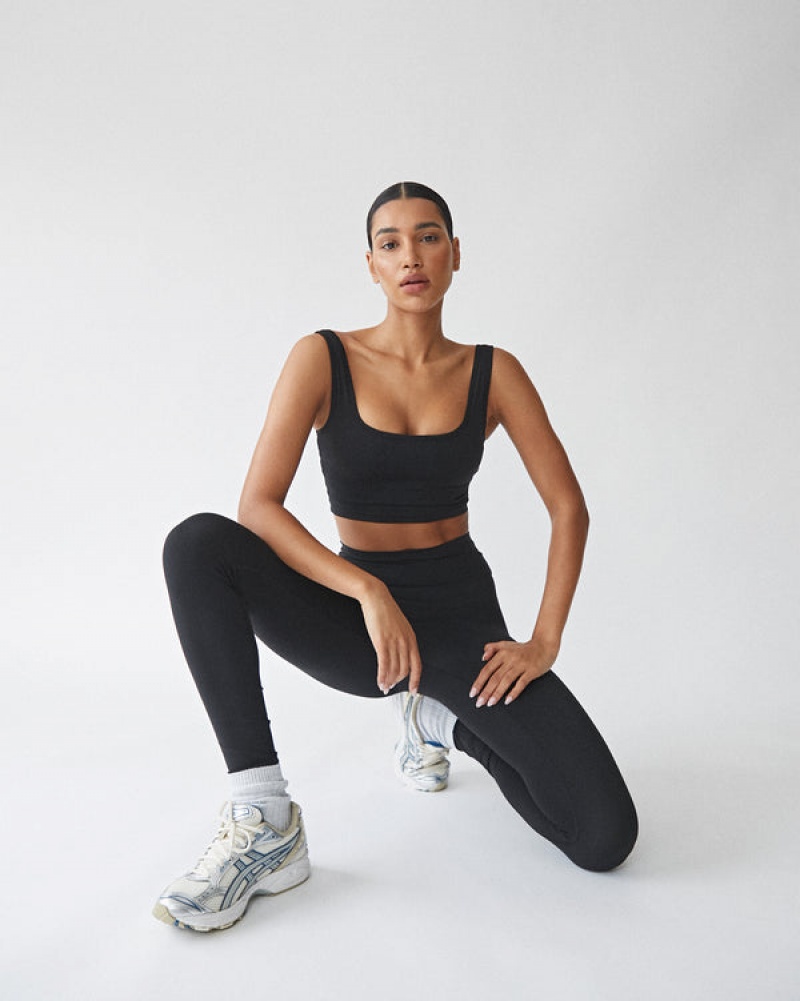 Adanola Ultimate Square Neck Bra Schwarz | SN-ADA56572