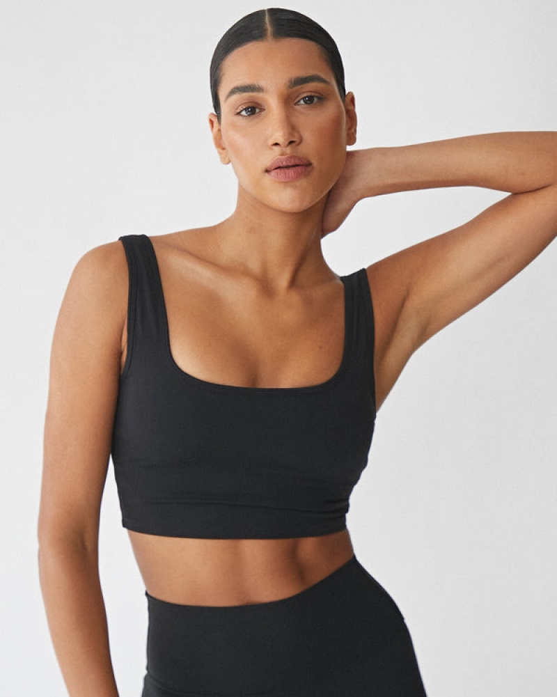 Adanola Ultimate Square Neck Bra Schwarz | SN-ADA56572