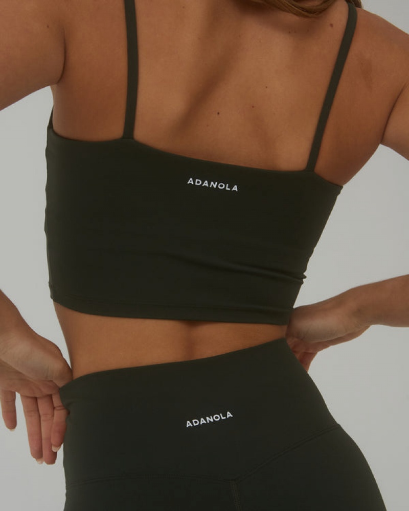 Adanola Ultimate Tank Bra Dunkelolivgrün | SN-ADA56576