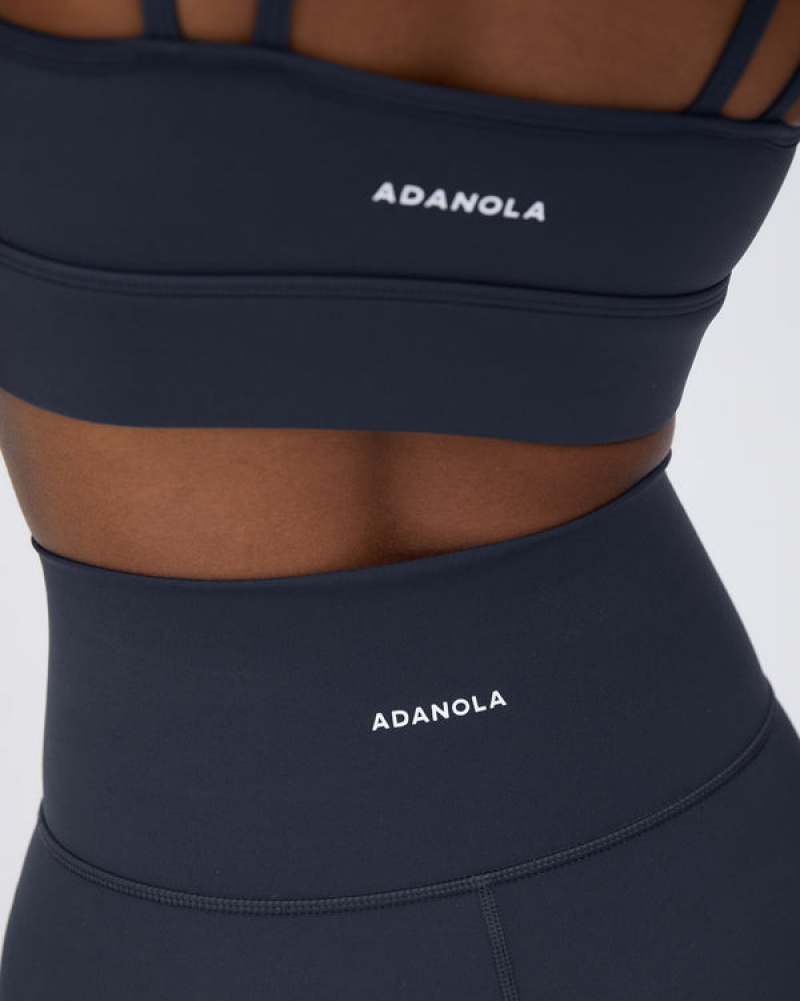 Adanola Ultimate Wrap Over Crop Shorts Blau | SN-ADA56607