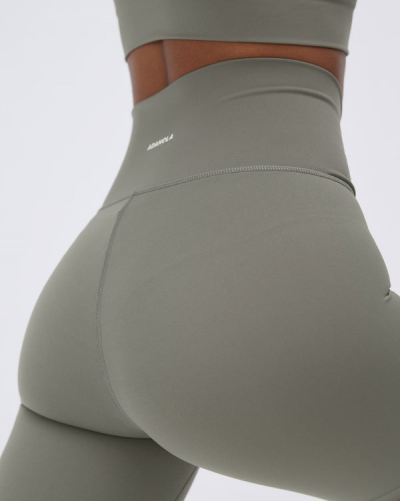 Adanola Ultimate Wrap Over Crop Shorts Olivgrün Grün | SN-ADA56604