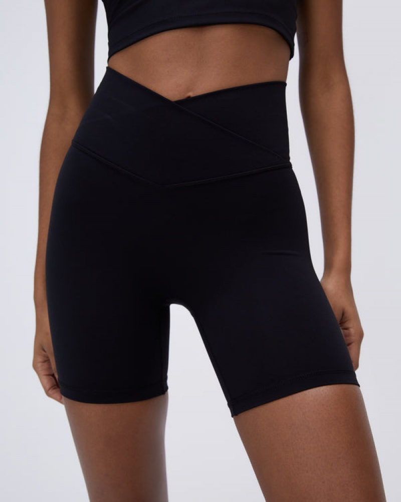 Adanola Ultimate Wrap Over Crop Shorts Schwarz | SN-ADA56606