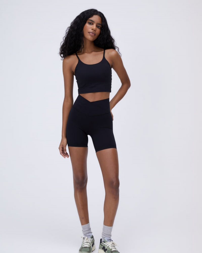 Adanola Ultimate Wrap Over Crop Shorts Schwarz | SN-ADA56606