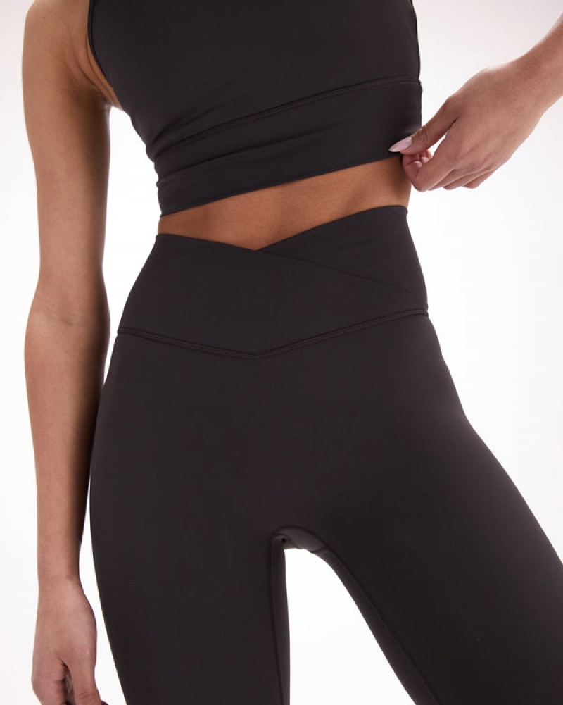 Adanola Ultimate Wrap Over Leggings Kaffee | SN-ADA56427