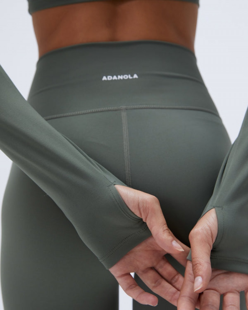 Adanola Ultimate Wrap Over Leggings Khaki Grün | SN-ADA56424