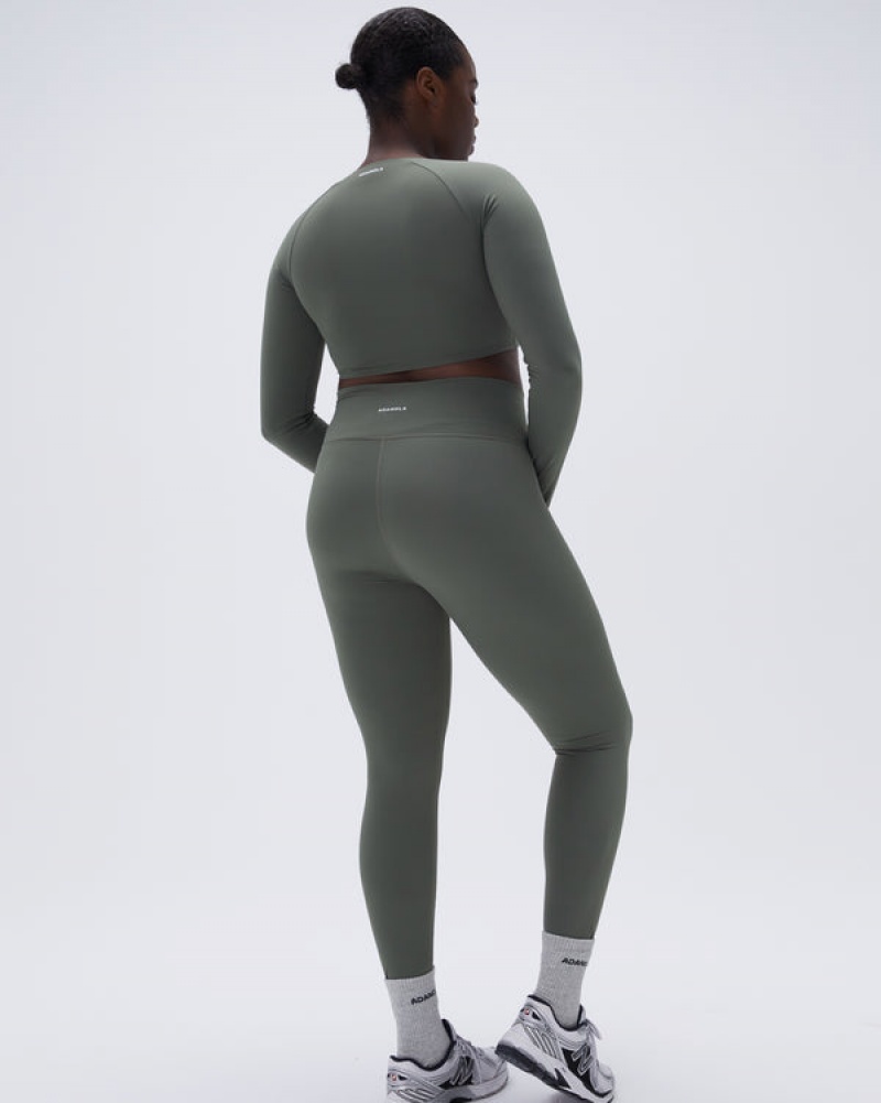 Adanola Ultimate Wrap Over Leggings Khaki Grün | SN-ADA56424