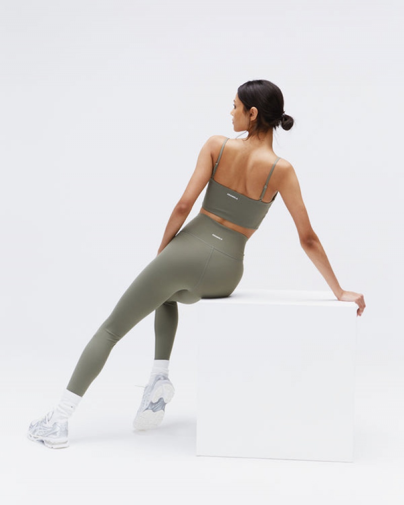 Adanola Ultimate Wrap Over Leggings Olivgrün Grün | SN-ADA56428