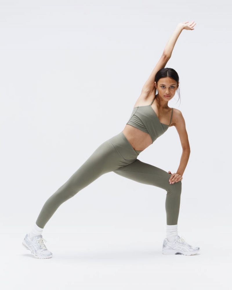 Adanola Ultimate Wrap Over Leggings Olivgrün Grün | SN-ADA56428
