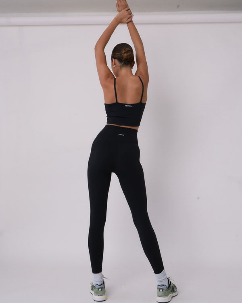 Adanola Ultimate Wrap Over Leggings Schwarz | SN-ADA56426