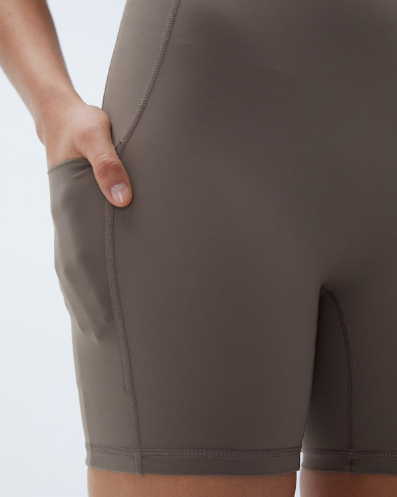 Adanola Ultimate Zip Front Pocket Romper Braun | SN-ADA56645