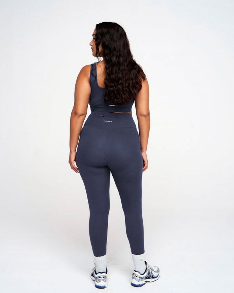 Adanola Ultimate Zip Pocket Leggings Blau | SN-ADA56421