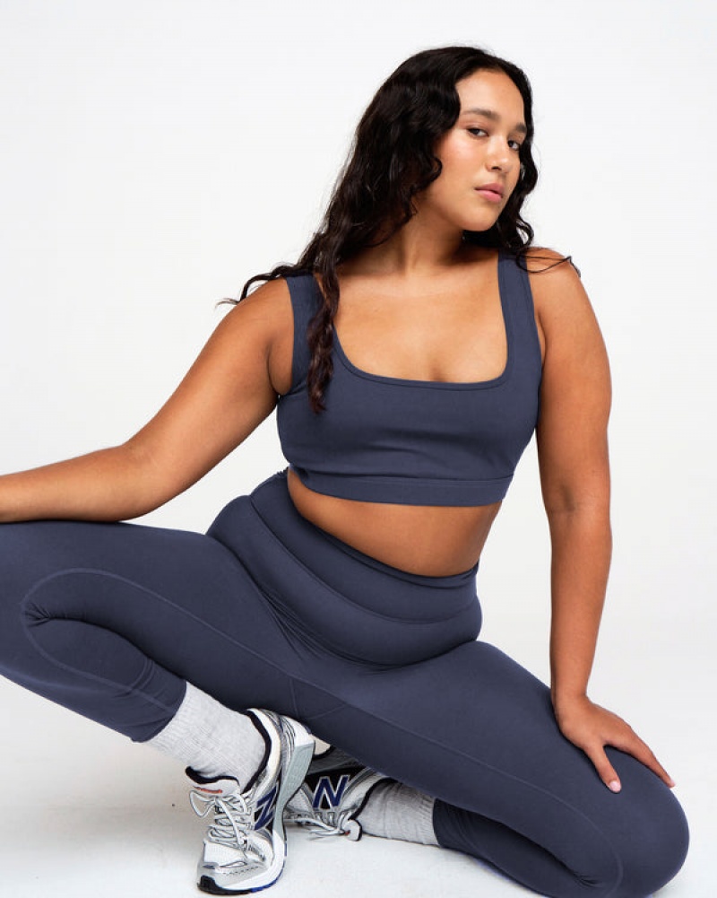 Adanola Ultimate Zip Pocket Leggings Blau | SN-ADA56421