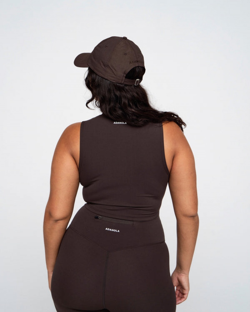 Adanola Ultimate Zip Pocket Leggings Kaffee | SN-ADA56422