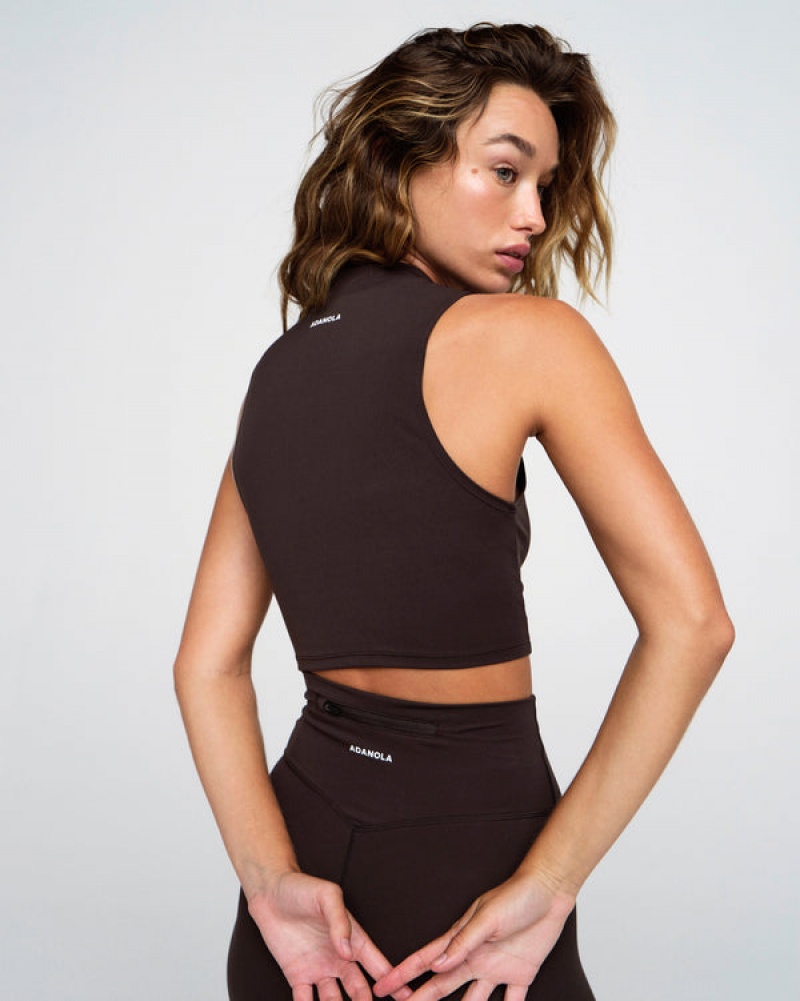 Adanola Ultimate Zip Pocket Leggings Kaffee | SN-ADA56422