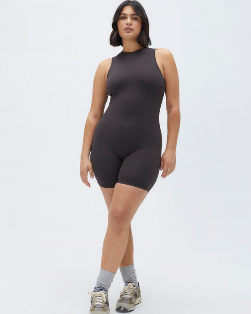 Adanola Ultimate Ärmellose Romper Kaffee | SN-ADA56648