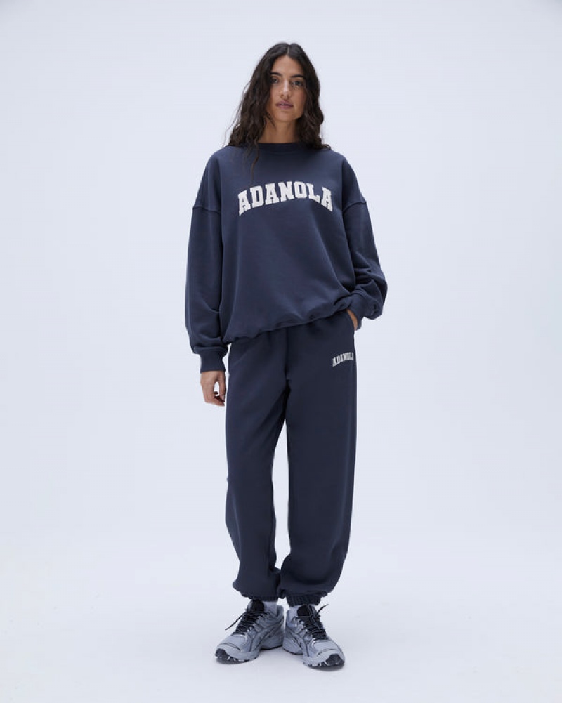 Adanola Varsity Oversized Sweatpants Blau | SN-ADA56538