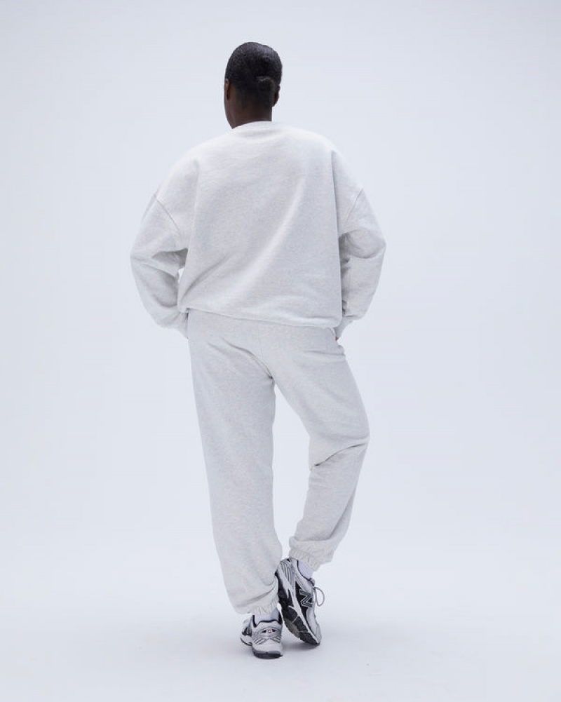 Adanola Varsity Oversized Sweatshirt Hellgrau Schwarz | SN-ADA56515