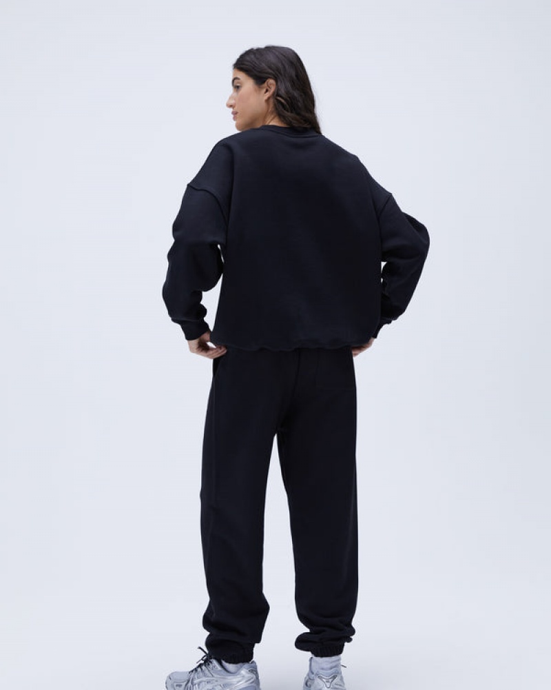 Adanola Varsity Oversized Sweatshirt Schwarz | SN-ADA56516