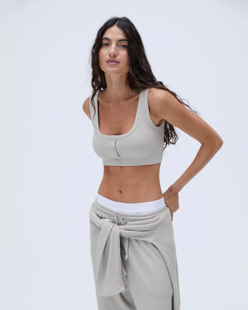 Adanola Waffle Scoop Bra Grau | SN-ADA56498