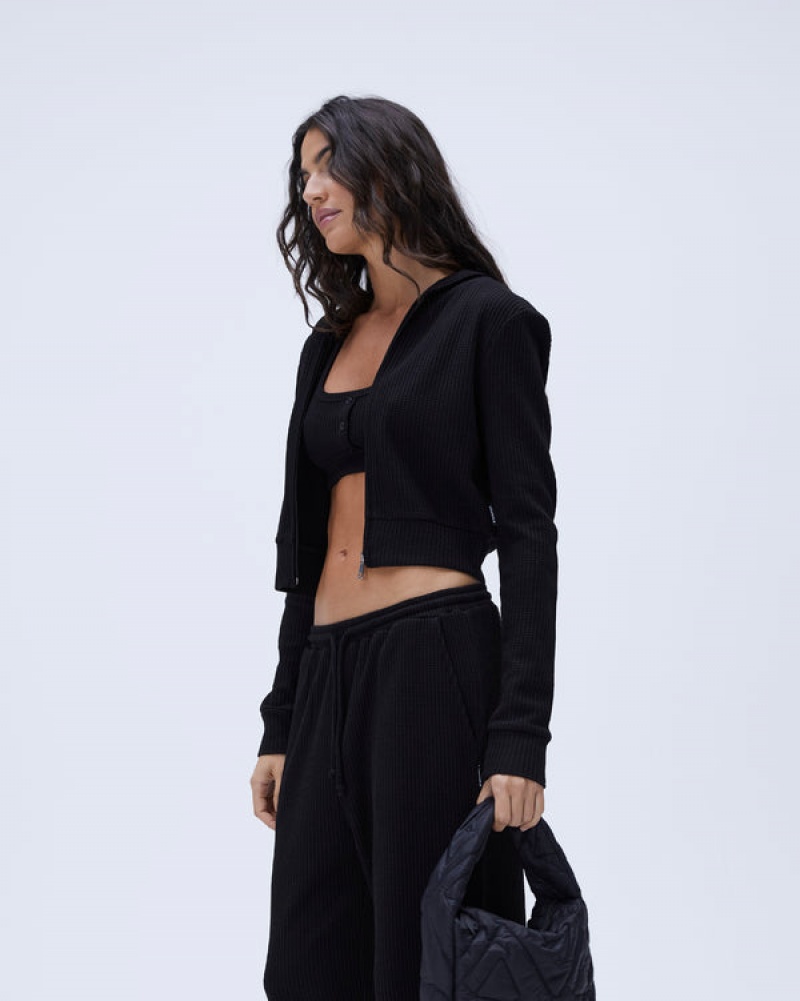 Adanola Waffle Scoop Bra Schwarz | SN-ADA56499